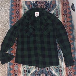 authentic levi’s green flannel